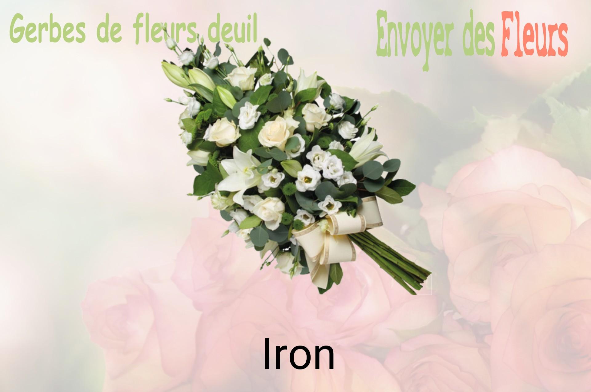 Gerbe de fleurs de deuil livrée à Iron